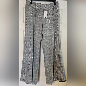 NWT Lane Bryant Gray and Black Plaid Wide-Leg Pants